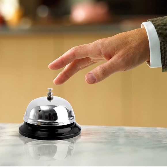 3.4 Inch Diameter Chrome Finish Office Call Bell - Picture 2 of 5